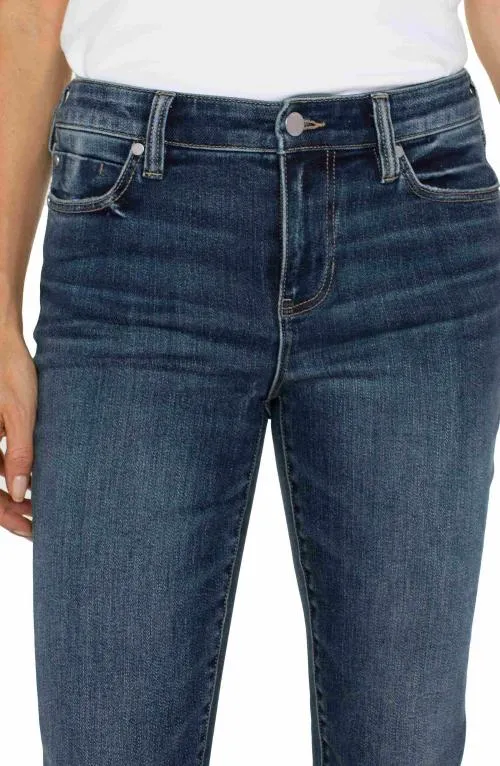 Women Jeans Liverpool Los Angeles Charlie Crop Wide Rolled Cuff Wells