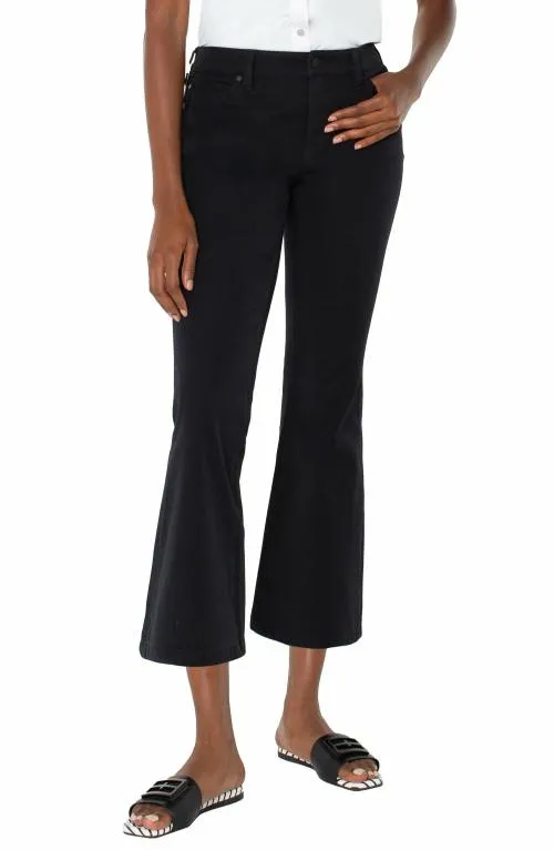 Women Jeans Liverpool Los Angeles Hannah Crop Flare Black