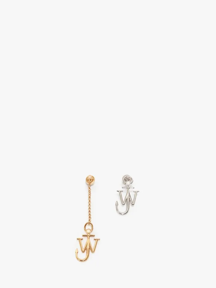Women JEWELLERY JW Anderson DROP CHAIN EARRINGS WITH JWA ANCHOR CHARM Silver Tonegold Women JEWELLERY JW Anderson DROP CHAIN EARRINGS WITH JWA ANCHOR CHARM Silver Tonegold