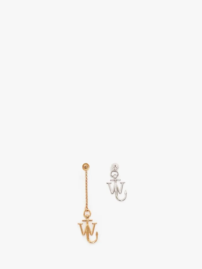 Women JEWELLERY JW Anderson DROP CHAIN EARRINGS WITH JWA ANCHOR CHARM Silver Tonegold Women JEWELLERY JW Anderson DROP CHAIN EARRINGS WITH JWA ANCHOR CHARM Silver Tonegold