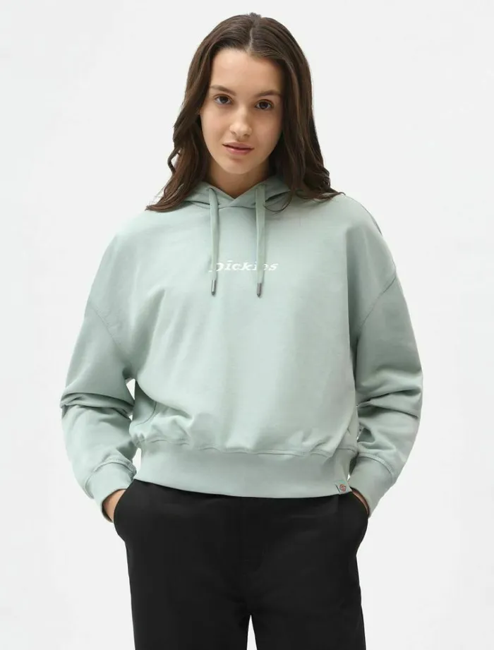 Women Jumpers and Sweatshirts Dickies Loretto Boxy Hoodie Jadeite