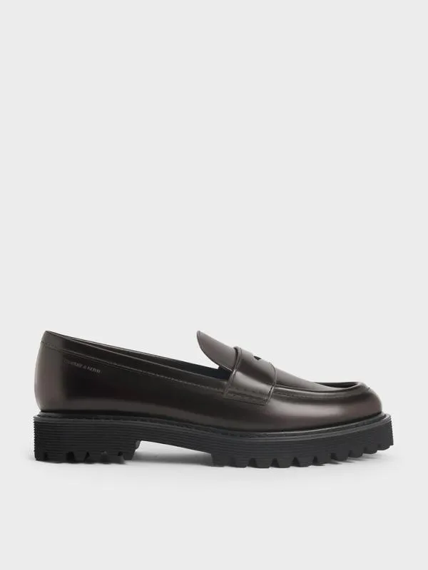 Women Kaiya Penny Loafers 8211 Dark Brown CHARLES and KEITH Flats