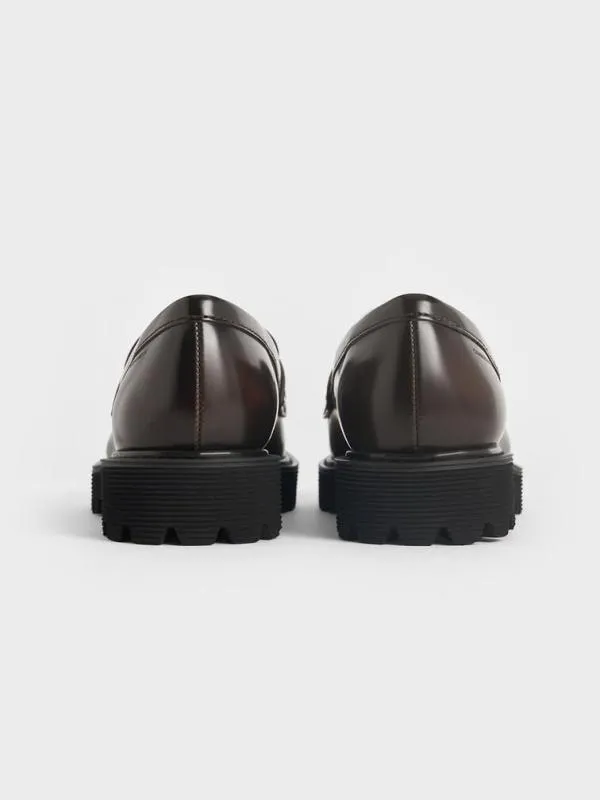 Women Kaiya Penny Loafers 8211 Dark Brown CHARLES and KEITH Flats