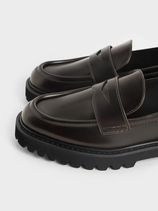 Women Kaiya Penny Loafers 8211 Dark Brown CHARLES and KEITH Flats