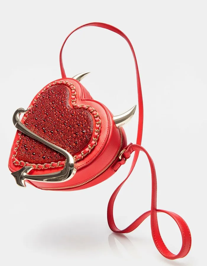 Women KITSCH DEVIL IN THE DETAILS CROSSBODY RED Betsey Johnson Women KITSCH DEVIL IN THE DETAILS CROSSBODY RED Betsey Johnson