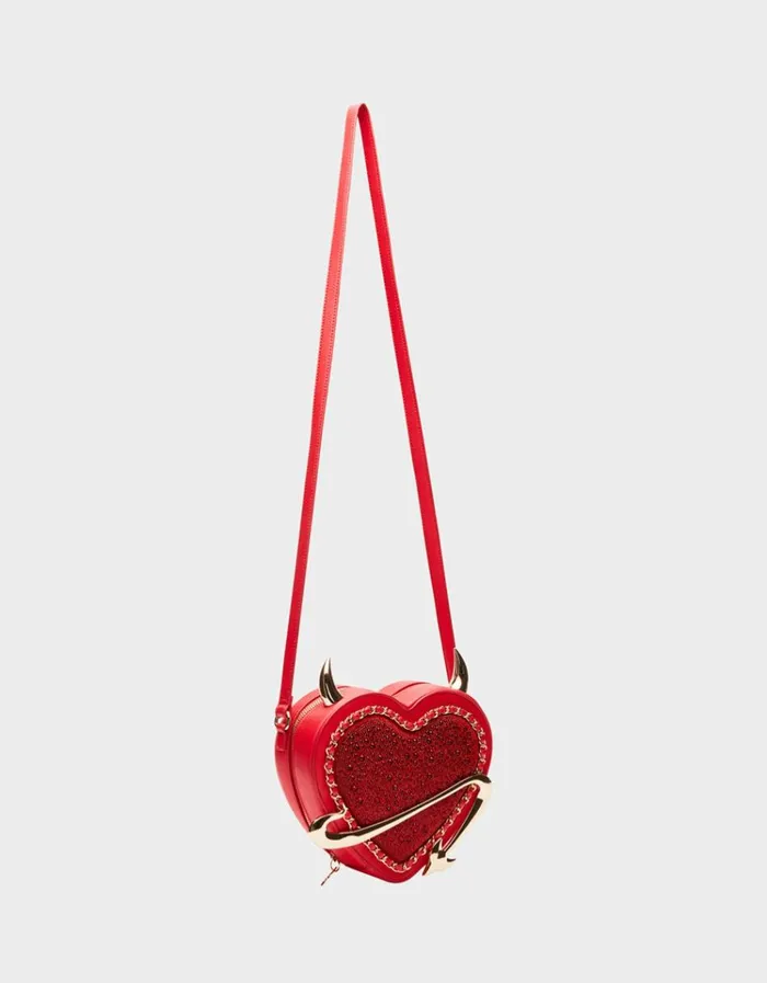 Women KITSCH DEVIL IN THE DETAILS CROSSBODY RED Betsey Johnson Women KITSCH DEVIL IN THE DETAILS CROSSBODY RED Betsey Johnson