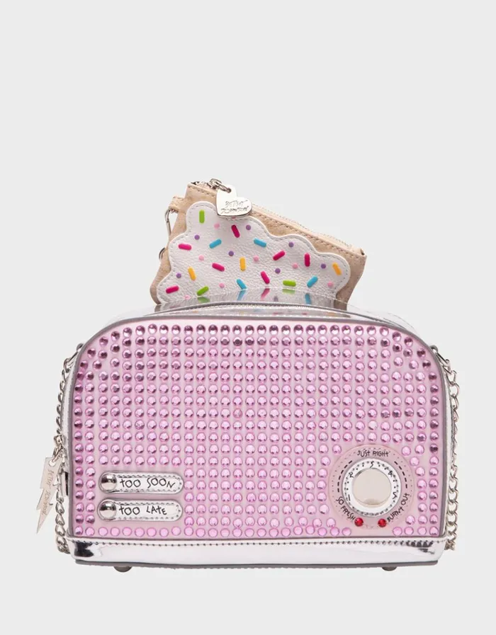Women KITSCH GET TOASTED CROSSBODY PINK Pink Betsey Johnson