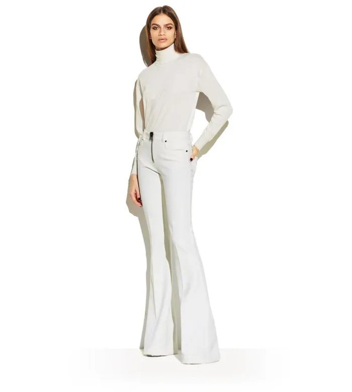 Women Knitwear Tom Ford Fine Cashmere Silk Turtleneck Chalk Women Knitwear Tom Ford Fine Cashmere Silk Turtleneck Chalk
