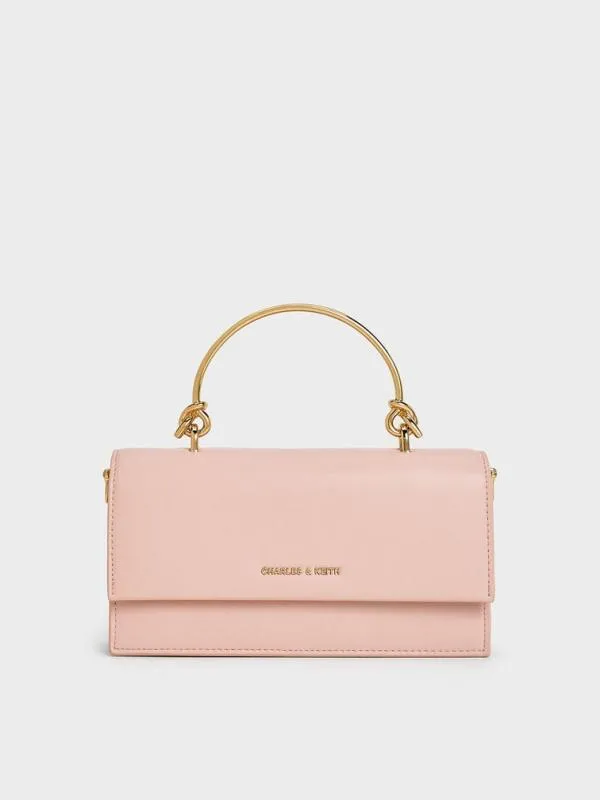 Women Kristine SculpturalHandle Long Wallet 8211 Light Pink CHARLES and KEITH Long Wallets Women Kristine SculpturalHandle Long Wallet 8211 Light Pink CHARLES and KEITH Long Wallets