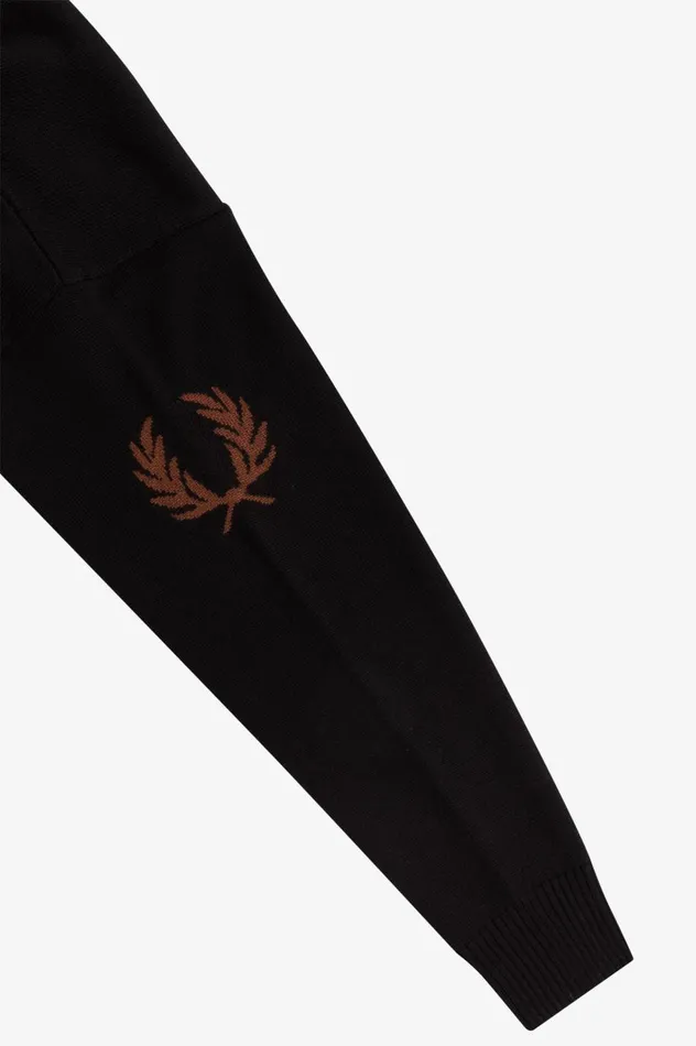 Women Laurel Wreath Knitted Dress Black Fred Perry Dresses Women Laurel Wreath Knitted Dress Black Fred Perry Dresses