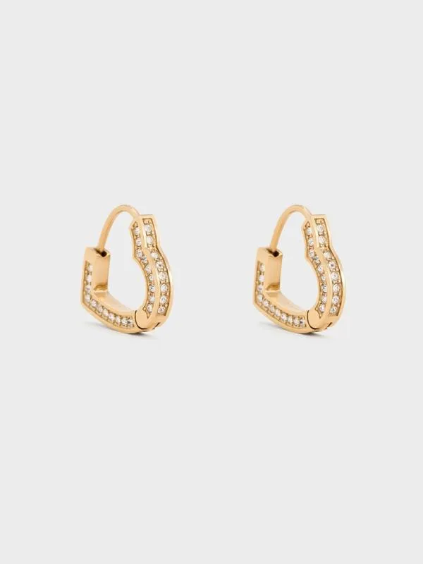Women Malorie Crystal Heart Hoop Earrings 8211 Gold CHARLES and KEITH Earrings Women Malorie Crystal Heart Hoop Earrings 8211 Gold CHARLES and KEITH Earrings