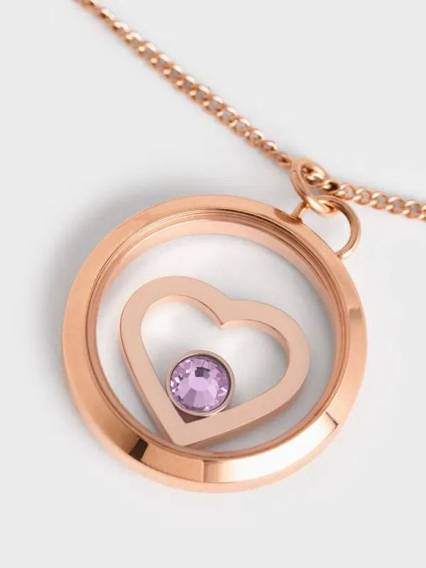 Women Malorie Crystal Heart Necklace 8211 Rose Gold CHARLES and KEITH Necklaces Women Malorie Crystal Heart Necklace 8211 Rose Gold CHARLES and KEITH Necklaces