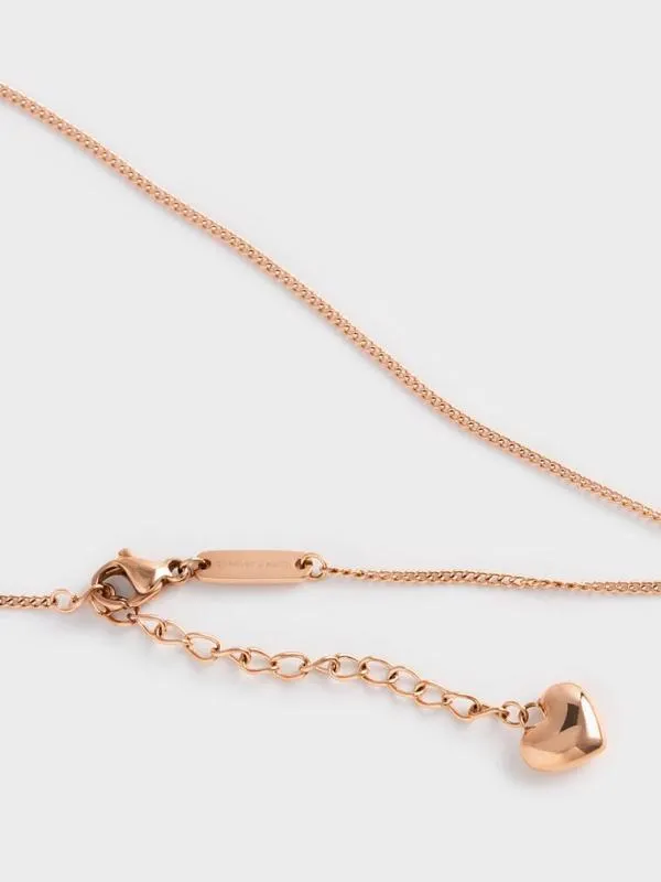 Women Malorie Crystal Heart Necklace 8211 Rose Gold CHARLES and KEITH Necklaces Women Malorie Crystal Heart Necklace 8211 Rose Gold CHARLES and KEITH Necklaces