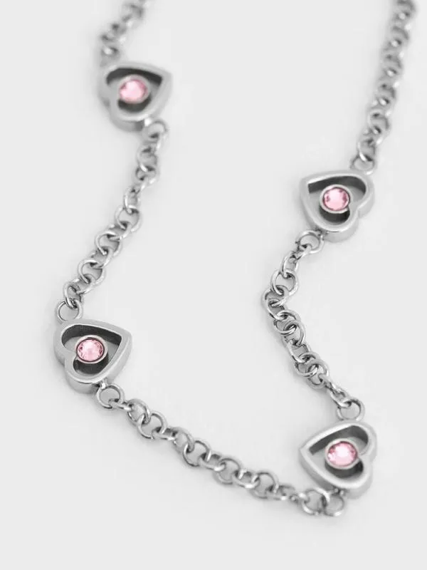 Women Malorie Heart Crystal Bracelet 8211 Silver CHARLES and KEITH Bracelets Women Malorie Heart Crystal Bracelet 8211 Silver CHARLES and KEITH Bracelets