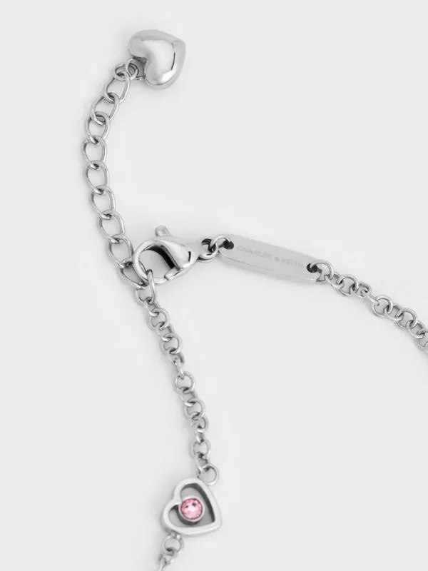 Women Malorie Heart Crystal Bracelet 8211 Silver CHARLES and KEITH Bracelets Women Malorie Heart Crystal Bracelet 8211 Silver CHARLES and KEITH Bracelets