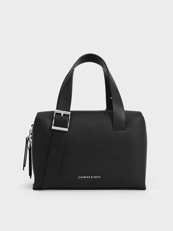 Women Marceline Bowling Bag 8211 Noir CHARLES and KEITH Top Handle Bags