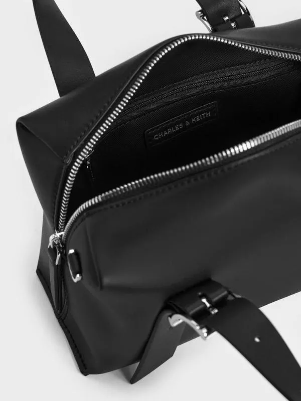 Women Marceline Bowling Bag 8211 Noir CHARLES and KEITH Top Handle Bags