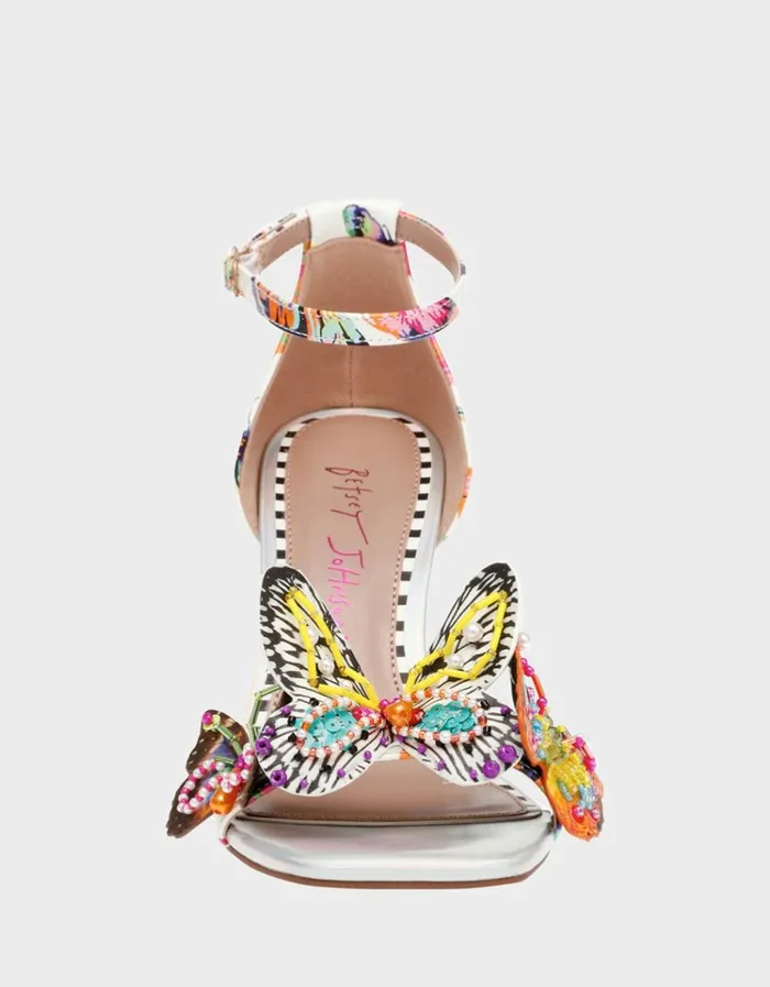 Women MARLOE WHITE BUTTERFLY White Butterfly Betsey Johnson