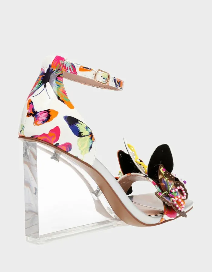 Women MARLOE WHITE BUTTERFLY White Butterfly Betsey Johnson