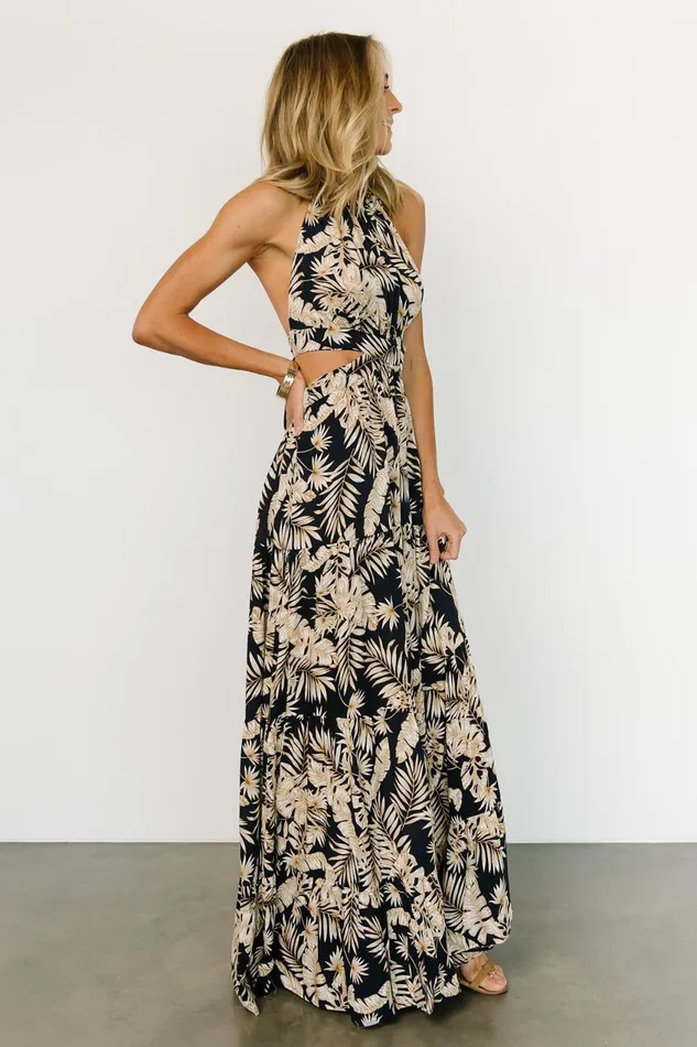 Women Maxi Dresses Baltic Born Brett Halter Maxi Dress Navy Print Women Maxi Dresses Baltic Born Brett Halter Maxi Dress Navy Print