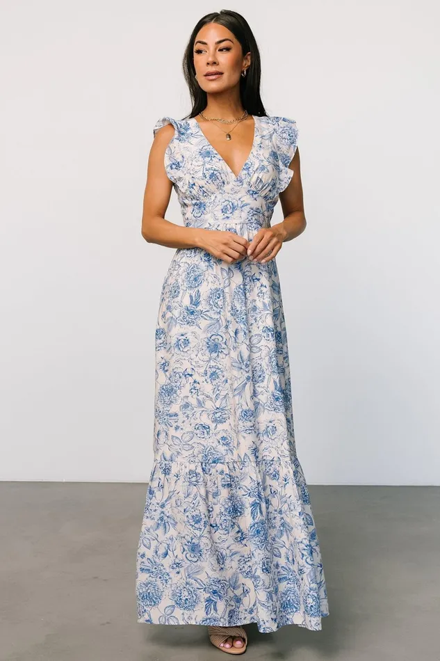 Women Maxi Dresses Baltic Born Hampton Maxi Dress Blue Print