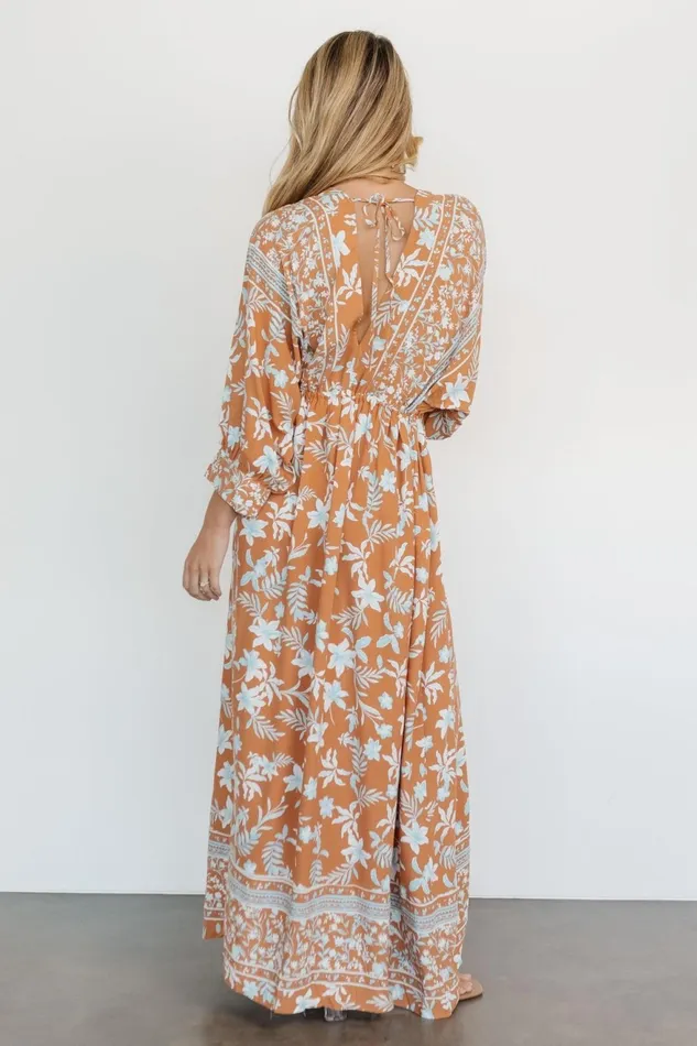 Women Maxi Dresses Baltic Born Laken Maxi Dress Camel Multi