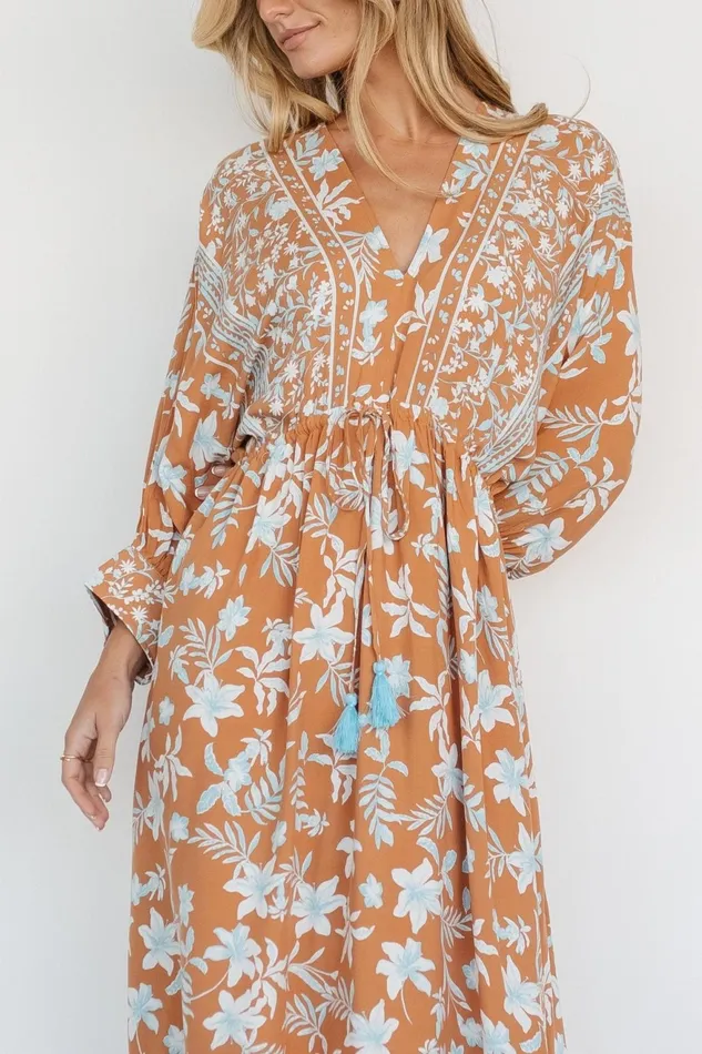 Women Maxi Dresses Baltic Born Laken Maxi Dress Camel Multi