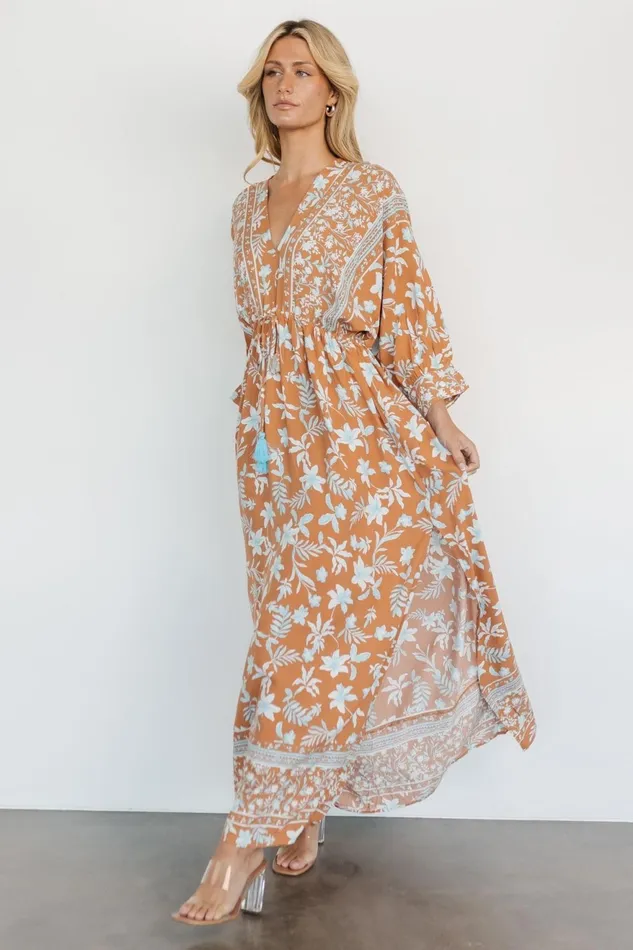 Women Maxi Dresses Baltic Born Laken Maxi Dress Camel Multi