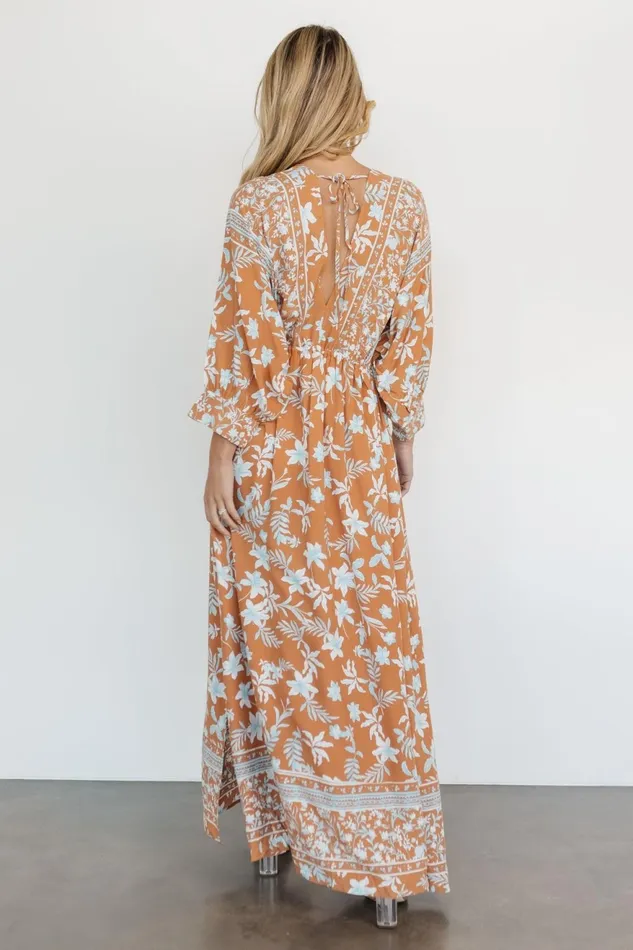 Women Maxi Dresses Baltic Born Laken Maxi Dress Camel Multi