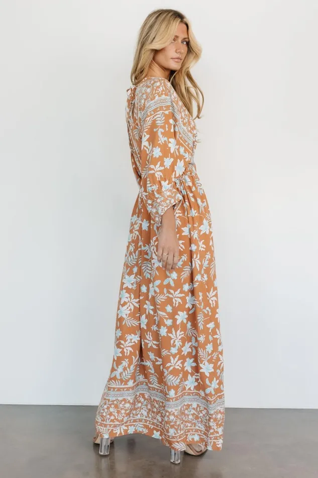 Women Maxi Dresses Baltic Born Laken Maxi Dress Camel Multi