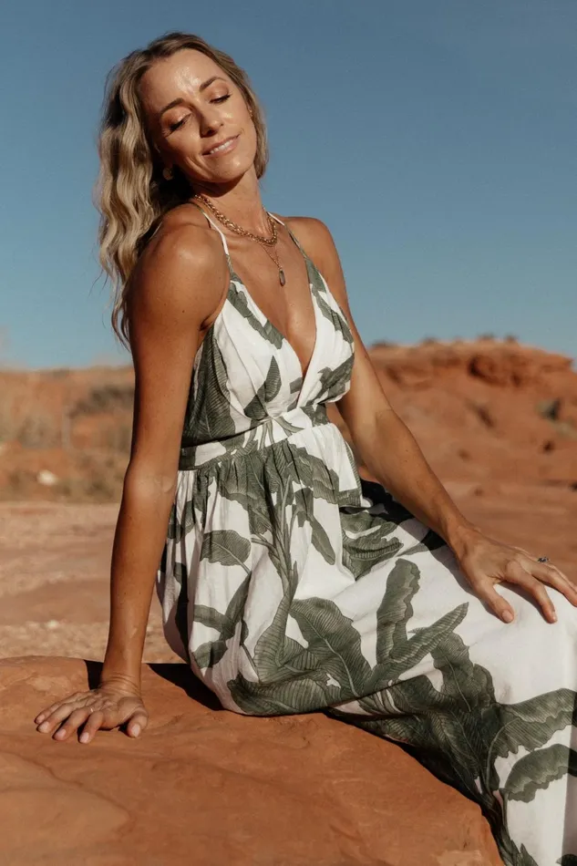 Women Maxi Dresses Baltic Born Miramar Maxi Dress Green Print