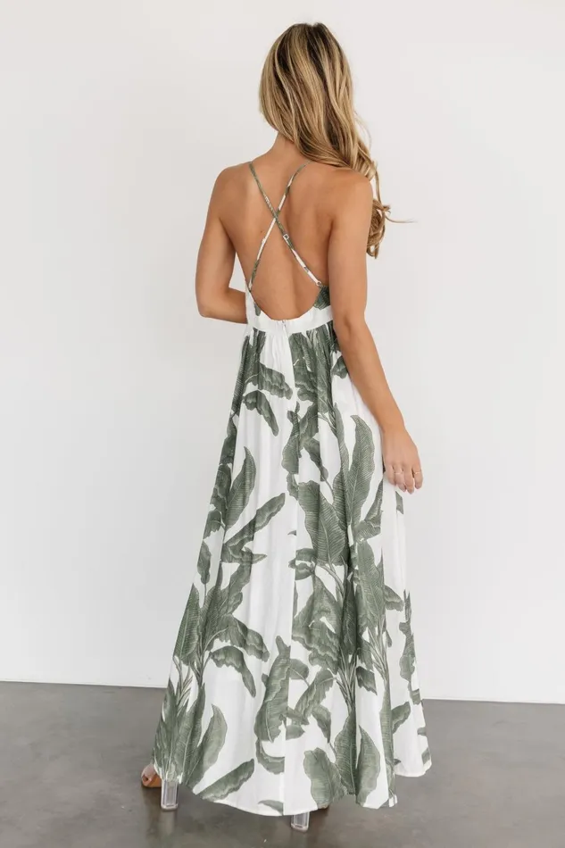 Women Maxi Dresses Baltic Born Miramar Maxi Dress Green Print