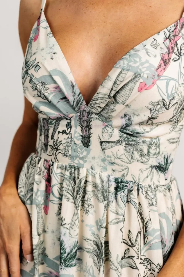 Women Maxi Dresses Baltic Born Naia Maxi Dress Natural Sage Print Women Maxi Dresses Baltic Born Naia Maxi Dress Natural Sage Print