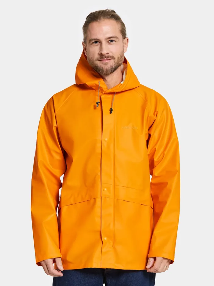 WomenMen Avon Unisex Jacket Galon Saffron Yellow Didriksons Waterproof Jackets