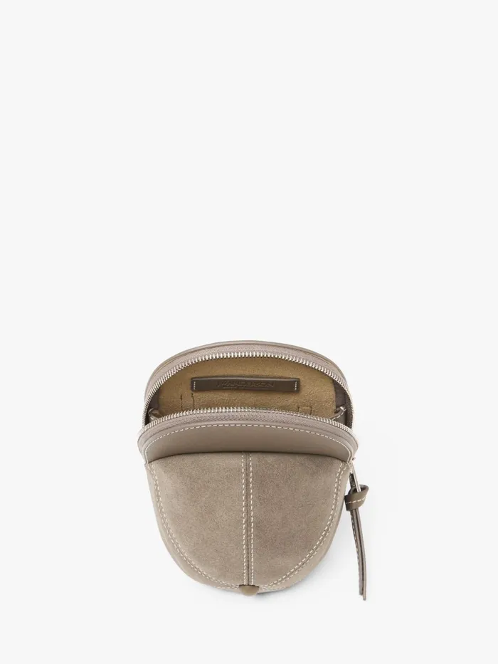 WomenMen Crossbody Bags JW Anderson MEDIUM CAP BAG 8211 SUEDE CROSSBODY BAG Cobblestone