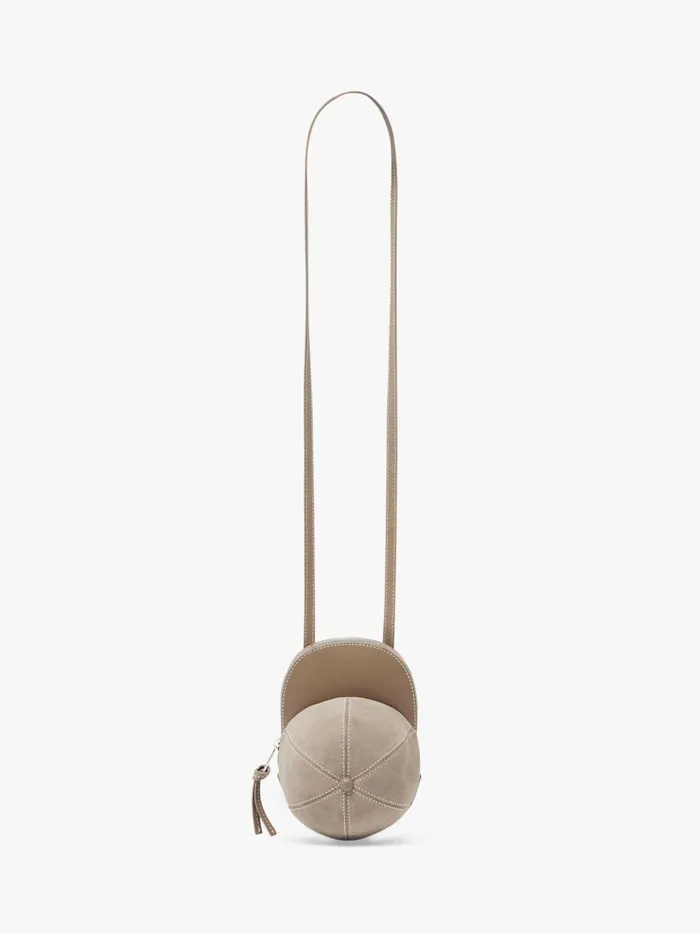 WomenMen Crossbody Bags JW Anderson MEDIUM CAP BAG 8211 SUEDE CROSSBODY BAG Cobblestone