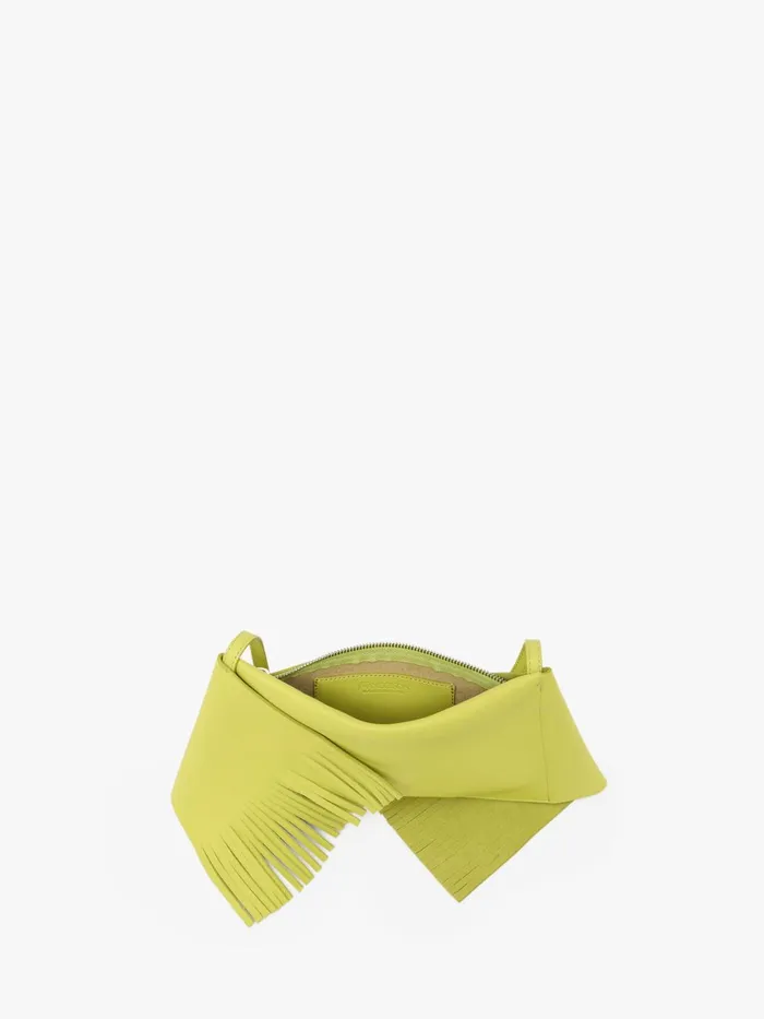 WomenMen Shoulder Bags JW Anderson MINI SCARF BAG 8211 SUEDE SHOULDER BAG Lime WomenMen Shoulder Bags JW Anderson MINI SCARF BAG 8211 SUEDE SHOULDER BAG Lime