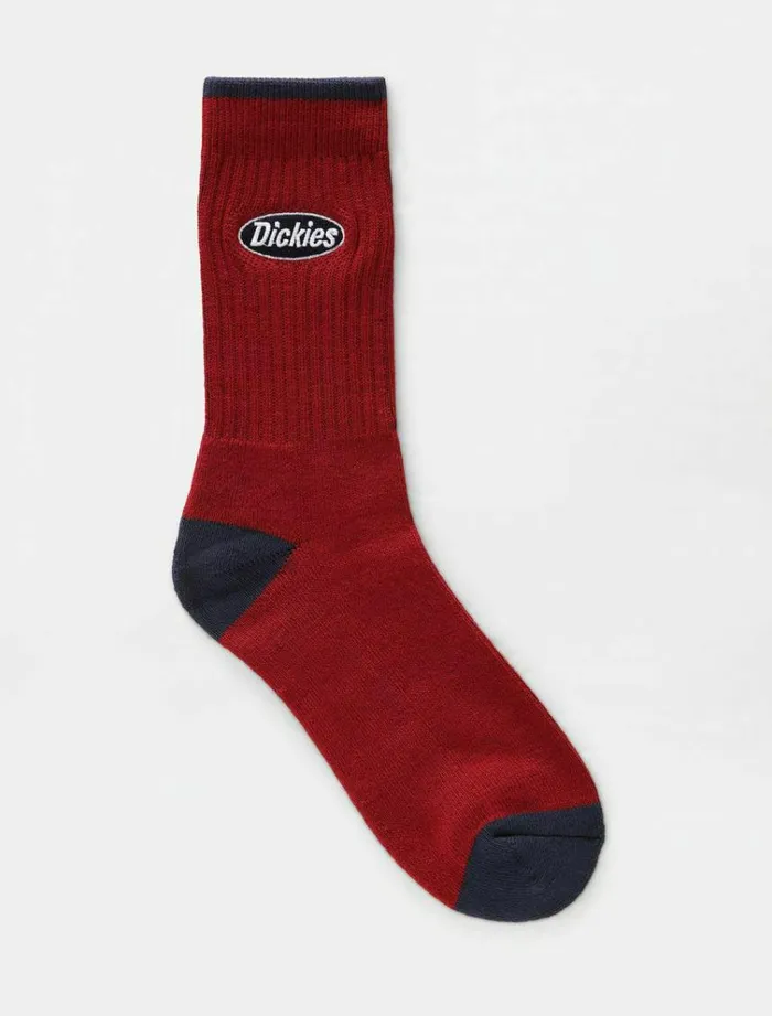 WomenMen Socks Dickies Saxman Socks Bikg Red