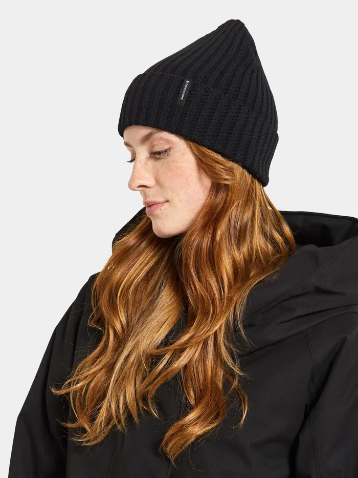 WomenMenYouth Laken Beanie Black Didriksons Hats and Caps