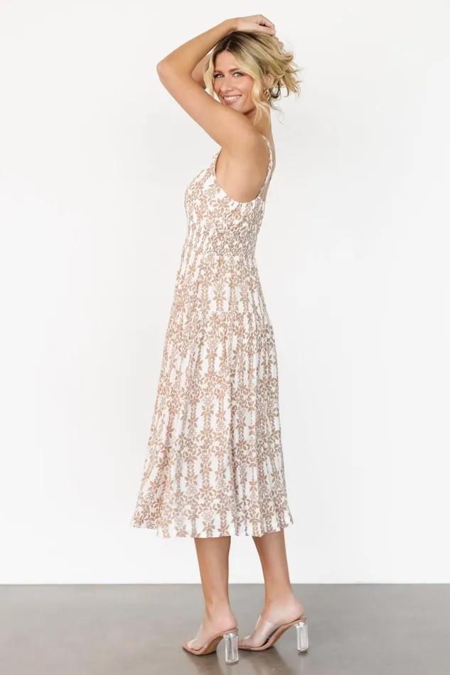 Women Midi Dresses Baltic Born Thebes Tank Midi Dress Taupe Print Women Midi Dresses Baltic Born Thebes Tank Midi Dress Taupe Print