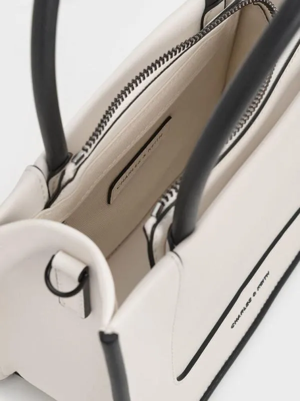 Women Mini Daylla Tote Bag 8211 Cream CHARLES and KEITH Tote Bags