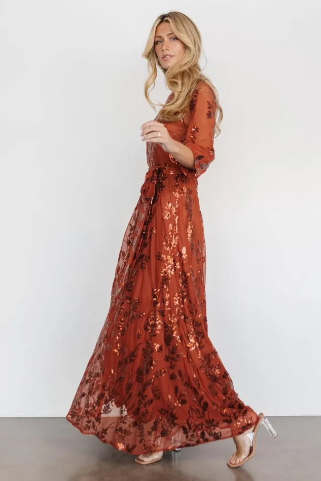 Women Mother Of The Bride Baltic Born Destiny Sequin Maxi Dress Cinnamon Women Mother Of The Bride Baltic Born Destiny Sequin Maxi Dress Cinnamon
