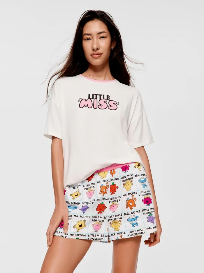 Women Mr Men and Little Miss Character Mid Short Multi Peter Alexander Shorts