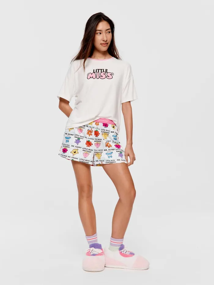 Women Mr Men and Little Miss Character Mid Short Multi Peter Alexander Shorts