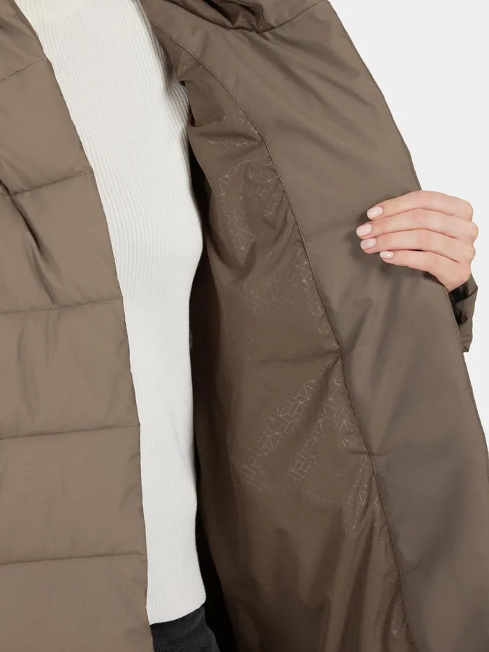 Women Nella Parka Walnut Didriksons Autumn Jackets
