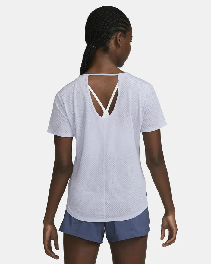 Women Nike All Clothing DriFIT One Breathe Oxygen Purplewhite