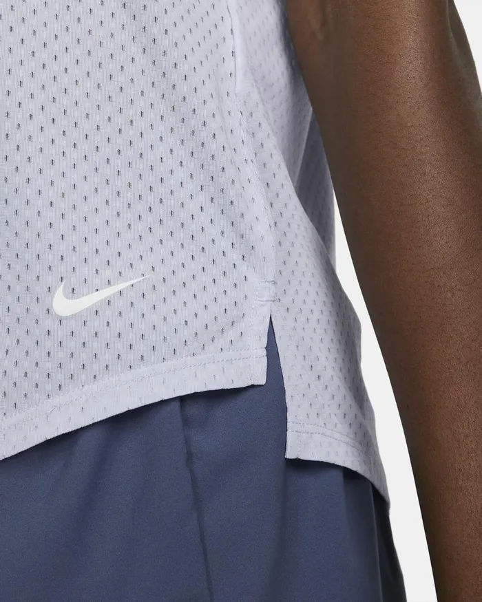 Women Nike All Clothing DriFIT One Breathe Oxygen Purplewhite