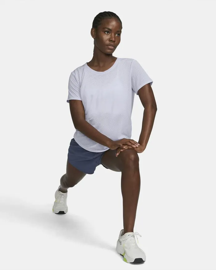 Women Nike All Clothing DriFIT One Breathe Oxygen Purplewhite