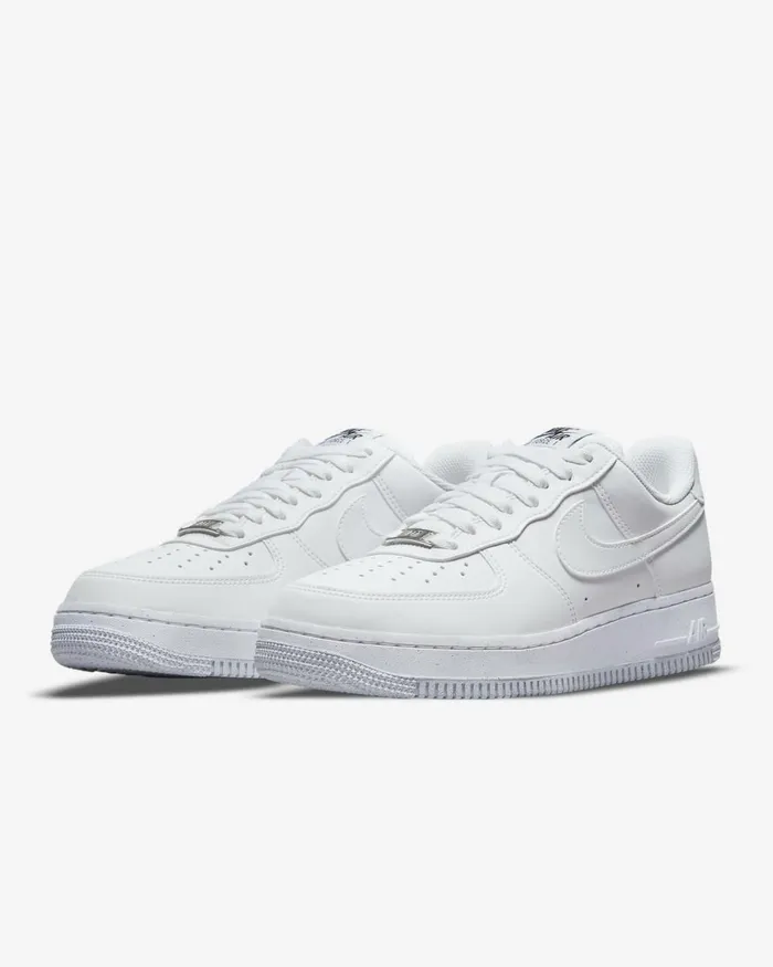 Women Nike All Shoes Air Force 1 03907 Next Nature Whiteblackmetallic Silverwhite