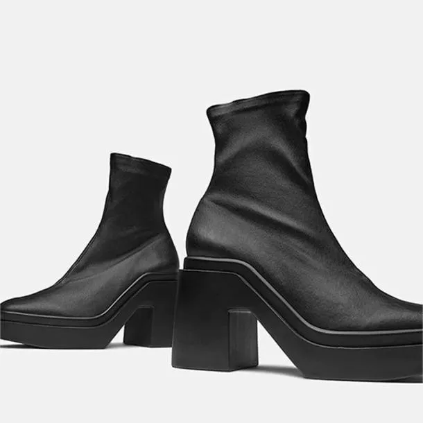 Women NINA Black Clergerie Ankle Boots